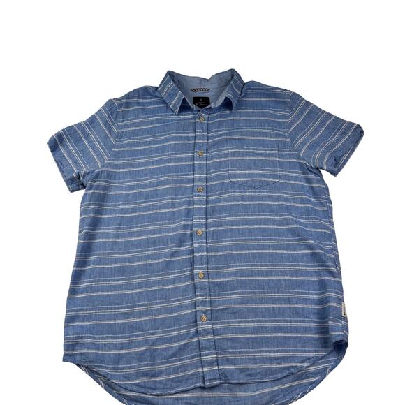 Ben Sherman Other - Ben Sherman Striped Lightweight Linen/Rayon Resort Button Down Shirt Men's L